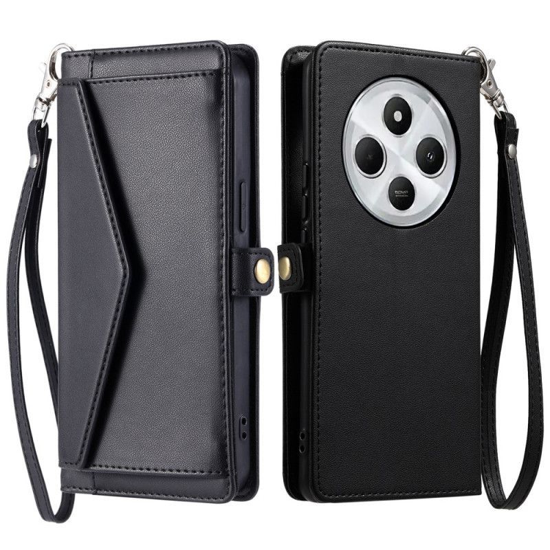 Housse Xiaomi Redmi 14C / Poco C75 Pochette Frontale et Lanière