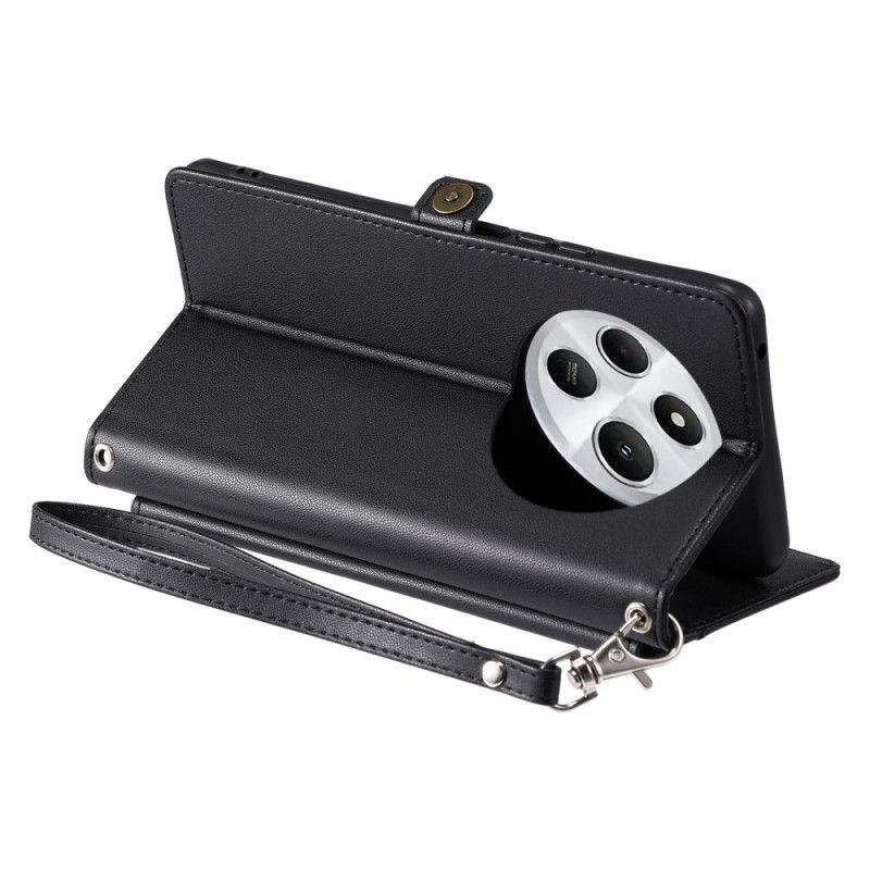 Housse Xiaomi Redmi 14C / Poco C75 Pochette Frontale et Lanière