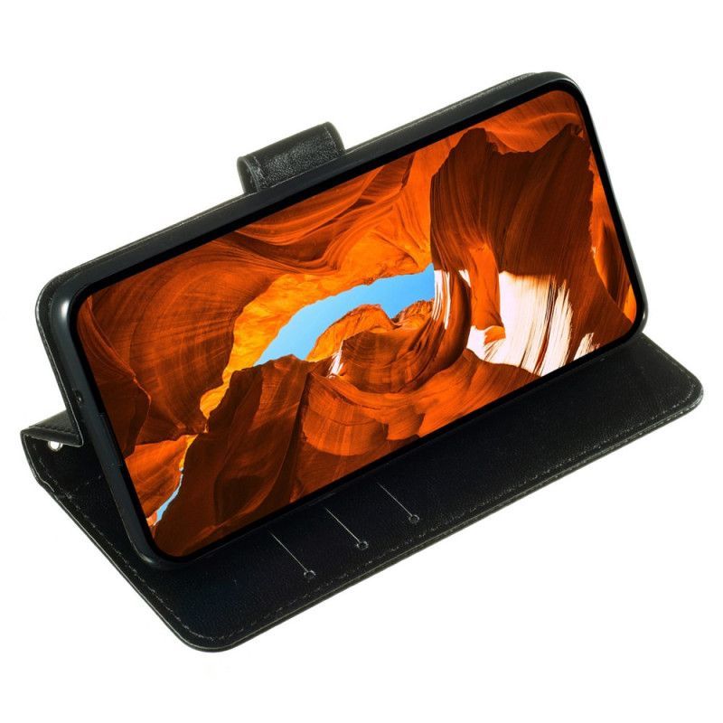 Housse Housse Xiaomi Redmi 14C / Poco C75 Roses Dorées Simili Cuir à Lanière