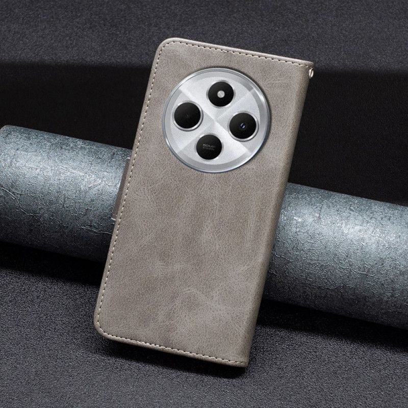 Housse Xiaomi Redmi 14C / Poco C75 Texture Lisse à Lanière