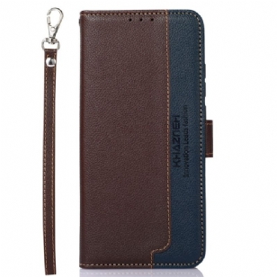 Housse Xiaomi Redmi 14C / Poco C75 Texture Litchi Blocage RFID KHAZNEH