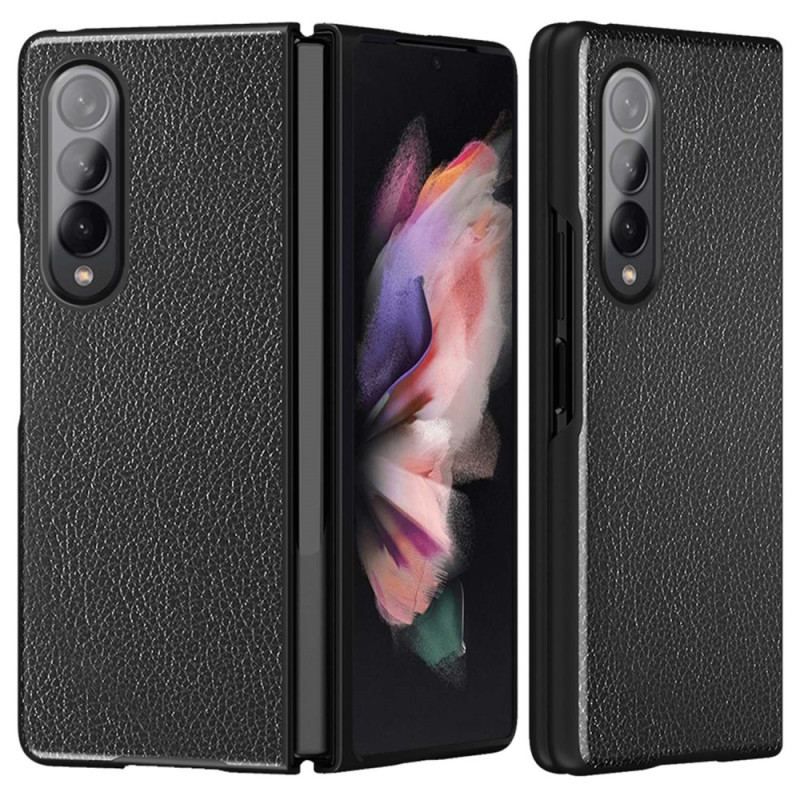 Coque Samsung Galaxy Z Fold 4 Simili Cuir Enduit Litchi