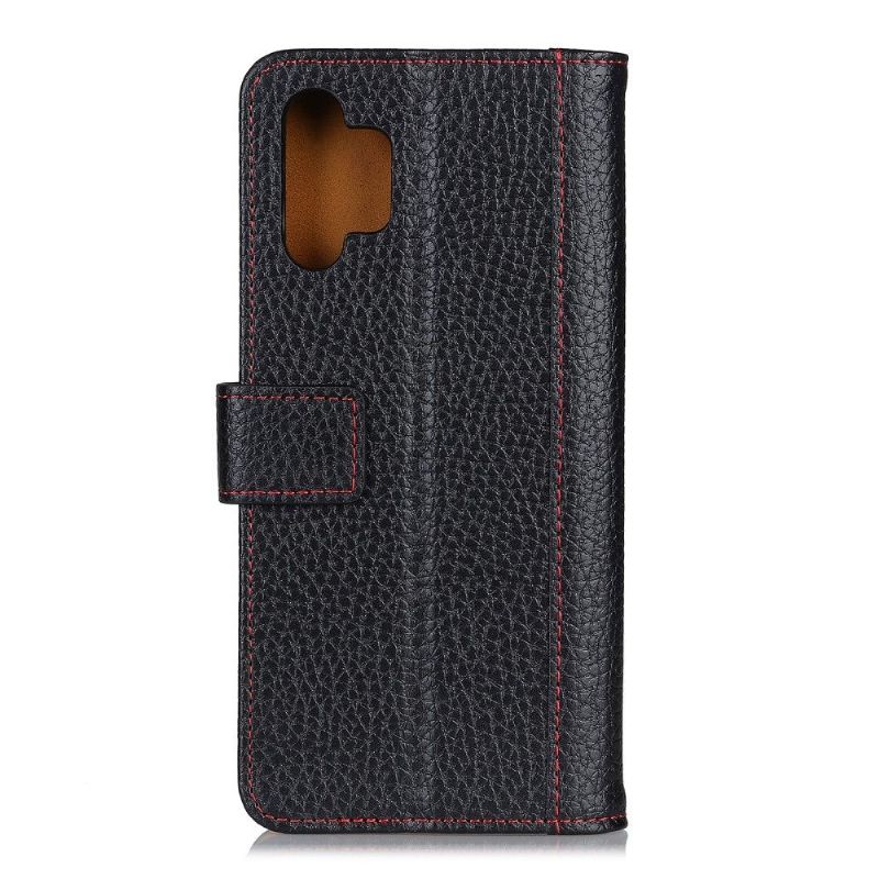 Housse Samsung Galaxy A32 4G effet cuir grainée coutures