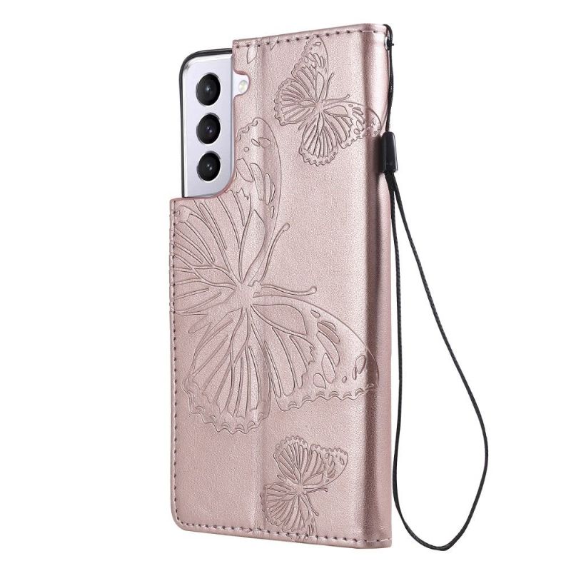 Housse Samsung Galaxy S21 5G Papillons fonction support