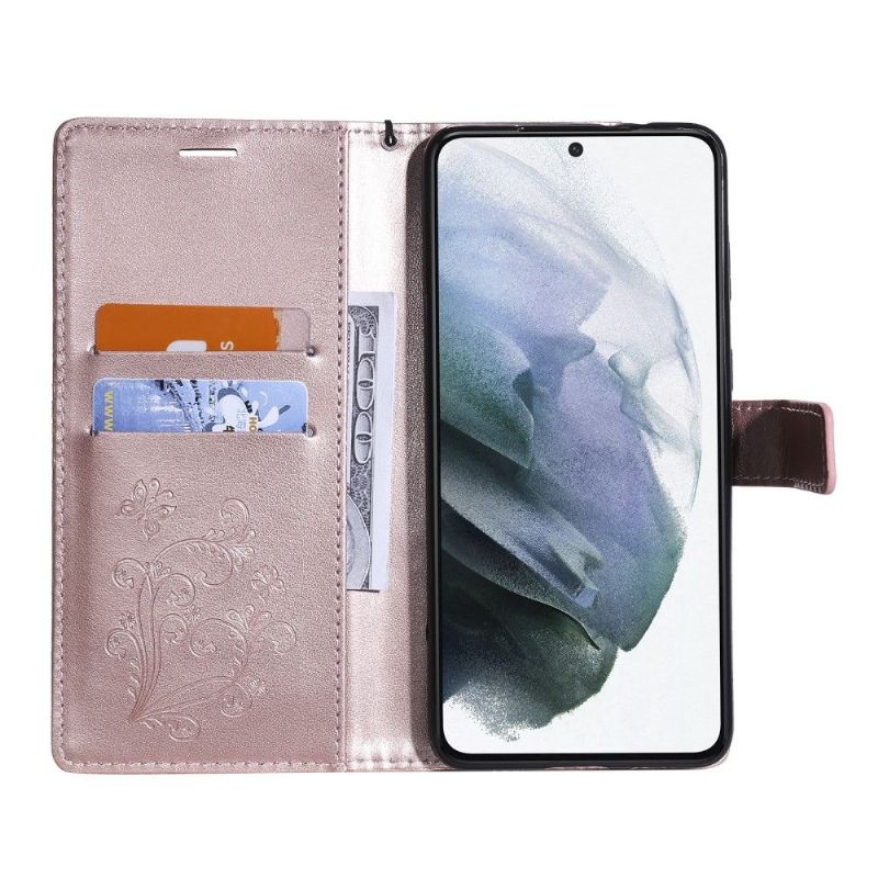 Housse Samsung Galaxy S21 5G Papillons fonction support