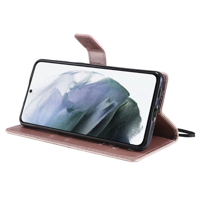 Housse Samsung Galaxy S21 5G Papillons fonction support