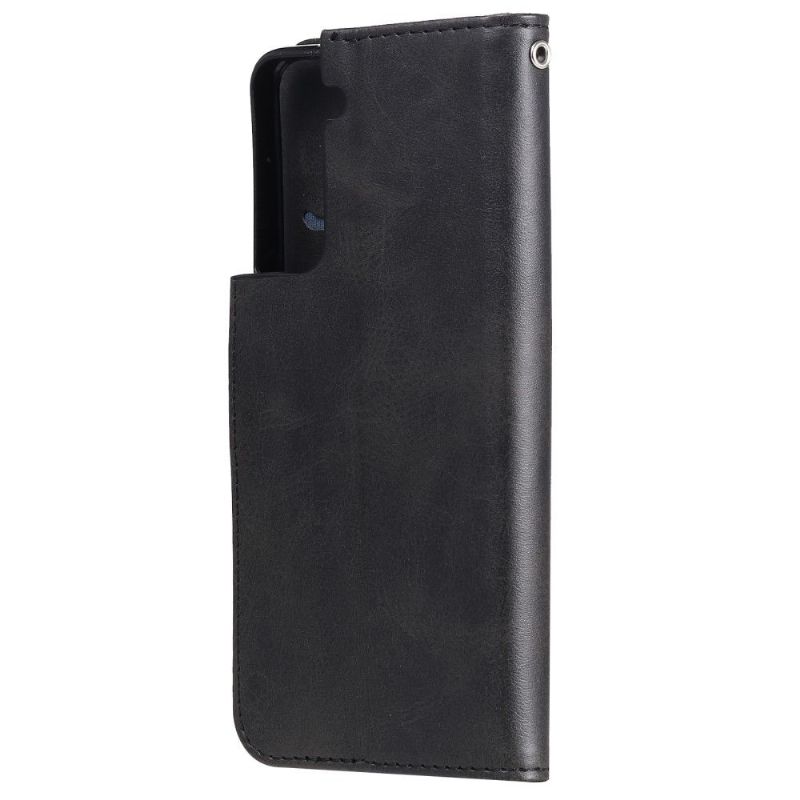 Housse Samsung Galaxy S21 5G Zipper Pocket Fonction Support