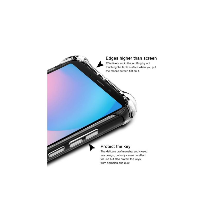 Xiaomi Redmi 6 - Coque transparente Class Protect + film protecteur