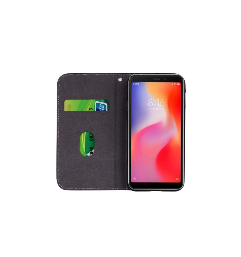 Xiaomi Redmi 6 - Étui luxury croco porte-carte