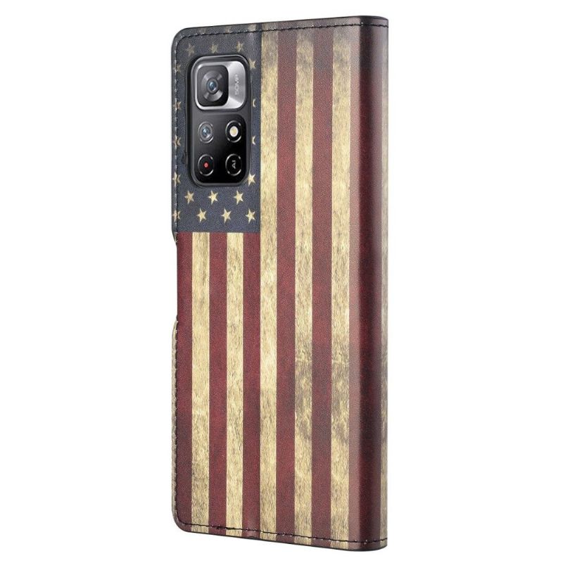 Housse Xiaomi Poco M4 Pro 5G Drapeau Américain Vintage