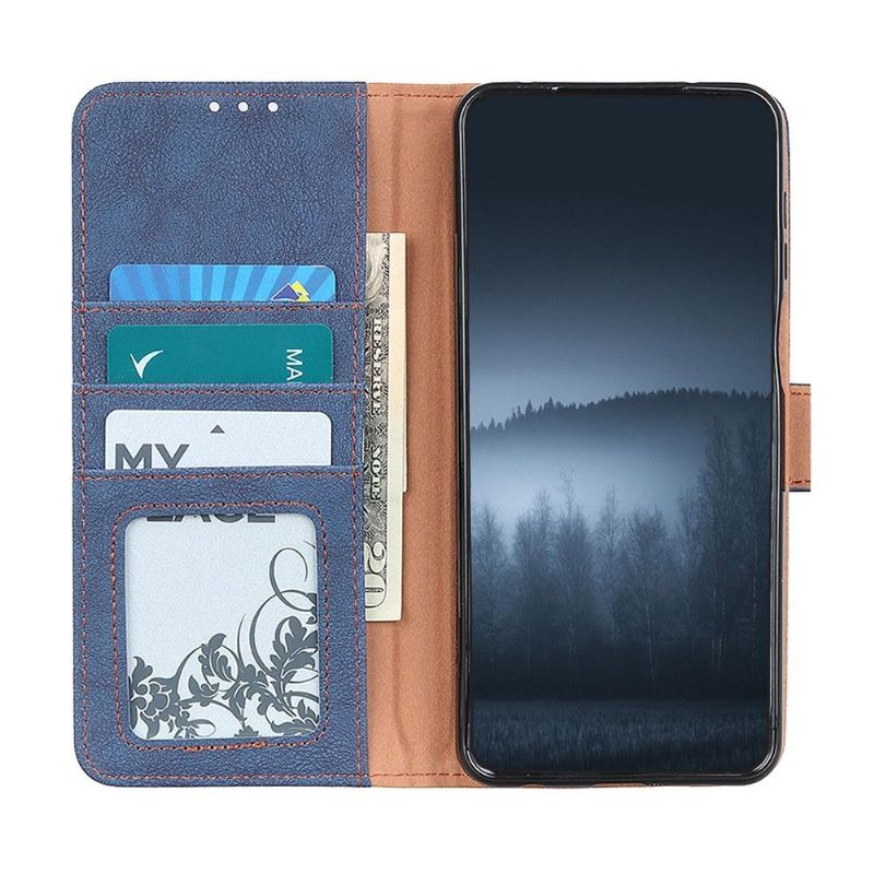 Housse Xiaomi Poco M4 Pro 5G effet cuir rétro KHAZNEH