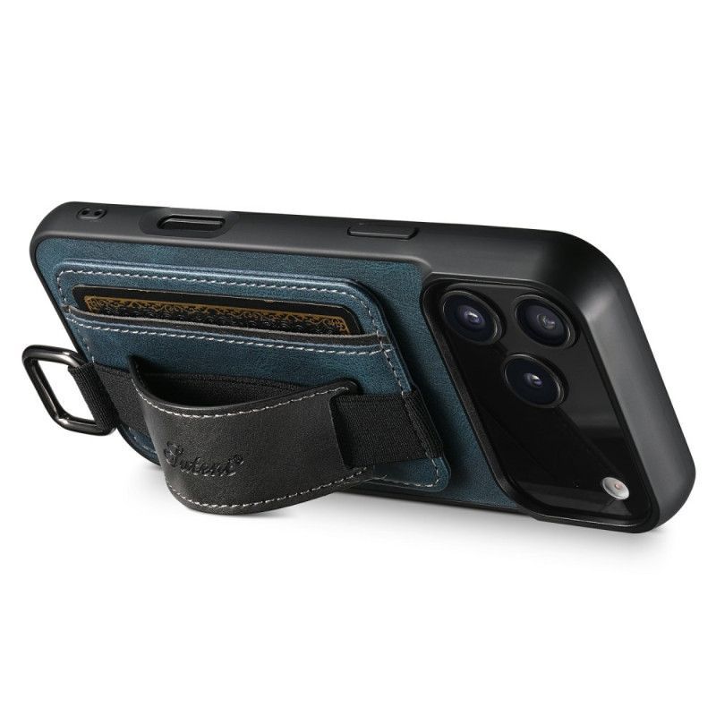 Coque iPhone 17 Pro avec Porte-Cartes Design Rétro