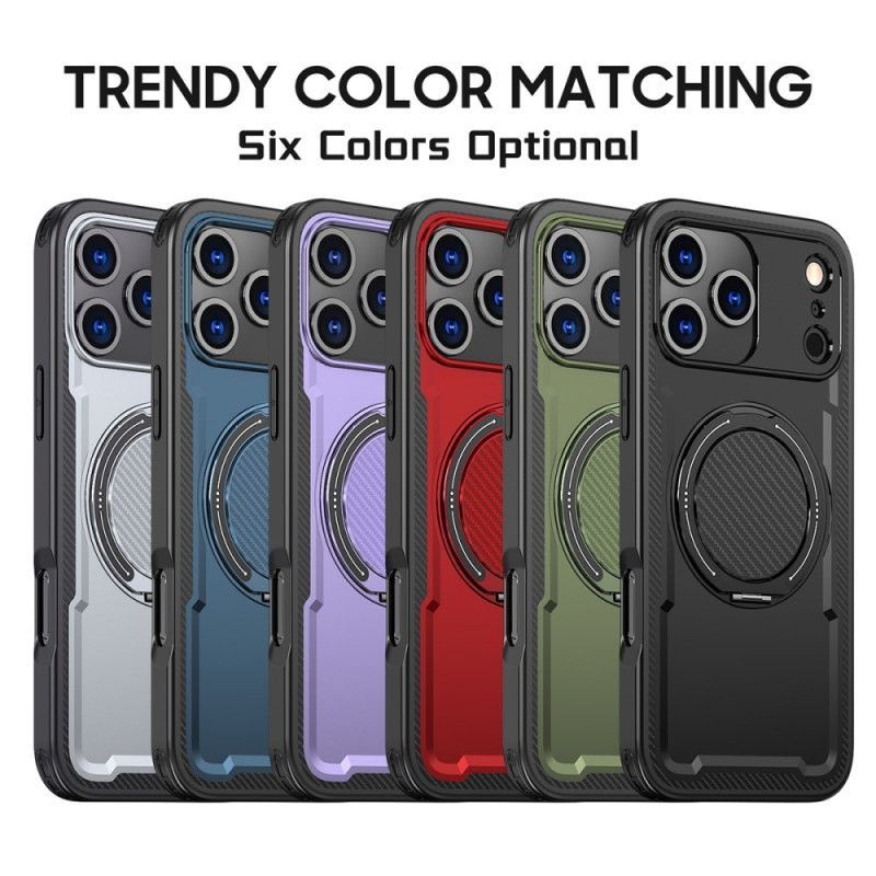 Coque iPhone 17 Pro Compatibilité MagSafe Robuste avec Anneau-Support