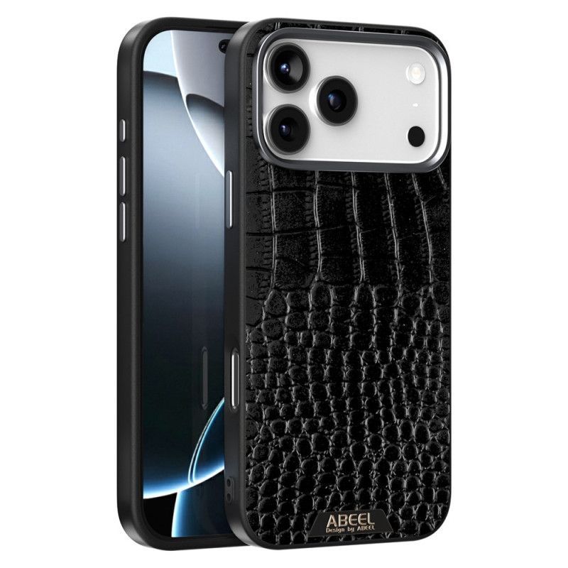 Coque iPhone 17 Pro Compatible MagSafe Effet Croco ABEEL