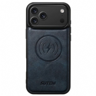 Coque iPhone 17 Pro Compatible MagSafe Effet Cuir Vintage