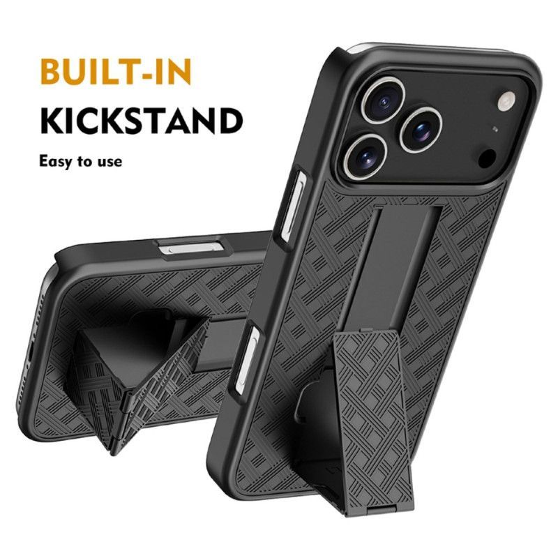 Coque iPhone 17 Pro Coulissante avec Support et Clip