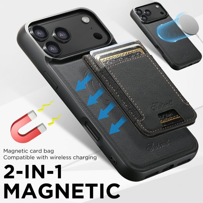 Coque iPhone 17 Pro MagSafe 2-en-1 Porte-Cartes Détachable