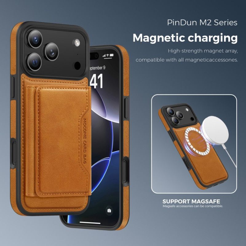 Coque iPhone 17 Pro MagSafe Premium avec Porte-Cartes Détachable