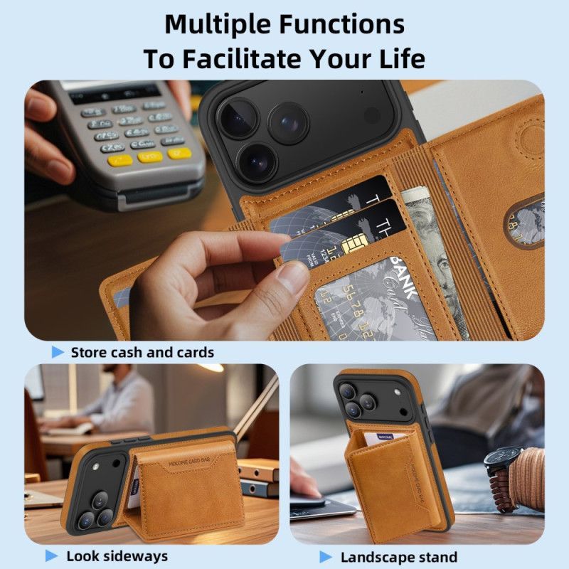 Coque iPhone 17 Pro MagSafe Premium avec Porte-Cartes Détachable