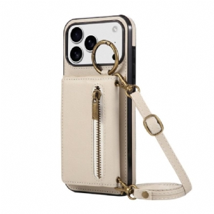 Coque iPhone 17 Pro Portefeuille avec Bandoulière