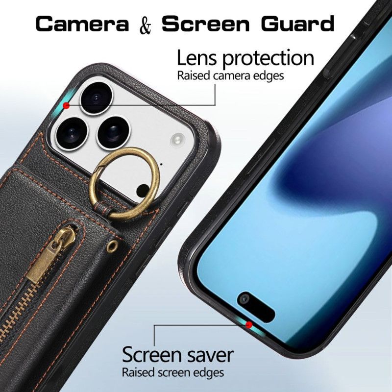 Coque iPhone 17 Pro Portefeuille avec Bandoulière