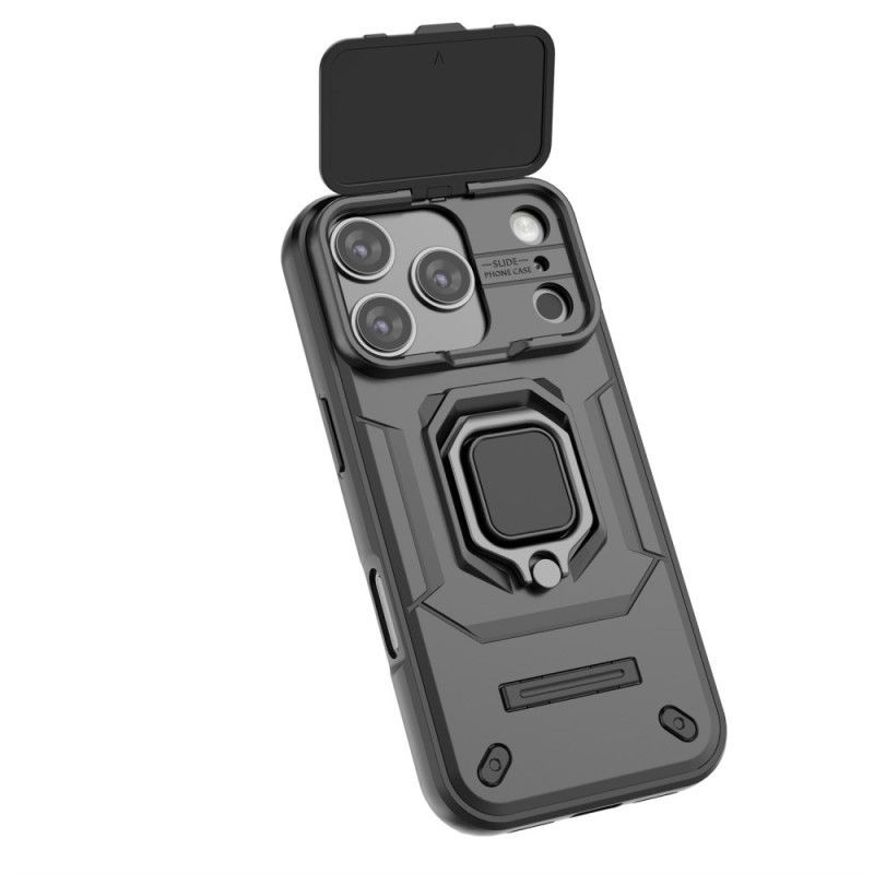 Coque iPhone 17 Pro Ring Résistante avec Protection d'Objectif