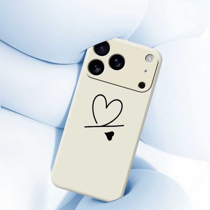 Coque iPhone 17 Pro Silicone Liquide Coeur