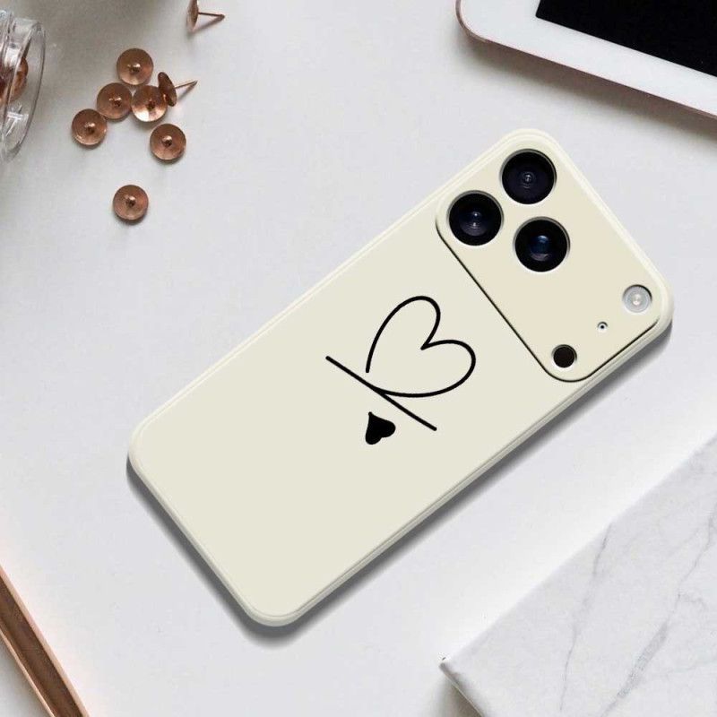 Coque iPhone 17 Pro Silicone Liquide Coeur