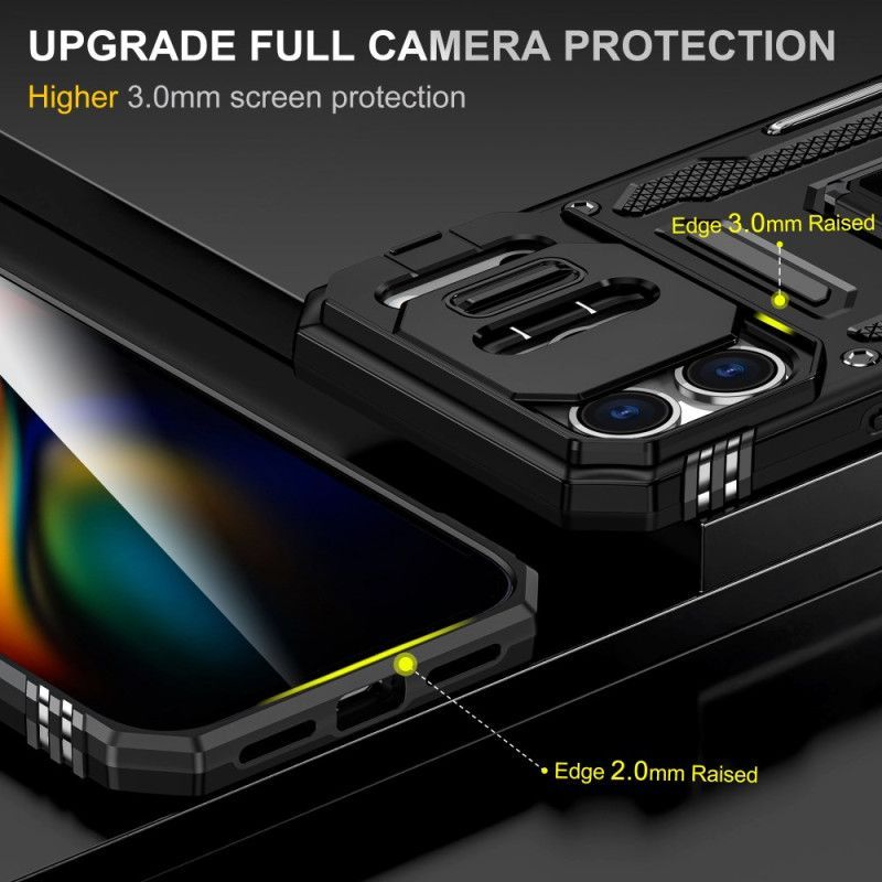 Coque iPhone 17 Pro Support et Protection d'Objectif Coulissante