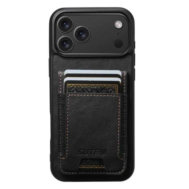 Coque Phone 17 Pro Style Cuir Ciré Porte-Cartes