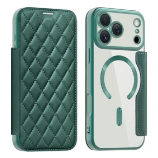Flip Cover iPhone 17 Pro Compatible MagSafe Matelassée