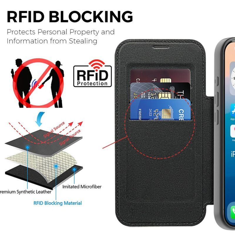 Flip Cover iPhone 17 Pro Compatible MagSafe Matelassée