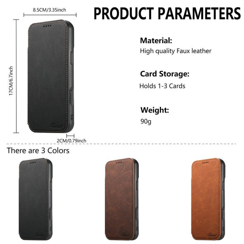 Flip Cover iPhone 17 Pro Compatible MagSafe Vintage Design