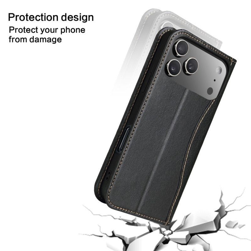 Flip Cover iPhone 17 Pro Cuir Premium Design