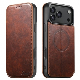 Housse iPhone 17 Pro compatible MagSafe Effet Cuir