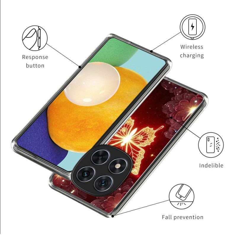Coque Xiaomi Redmi Note 14 Pro 4G Papillon Doré