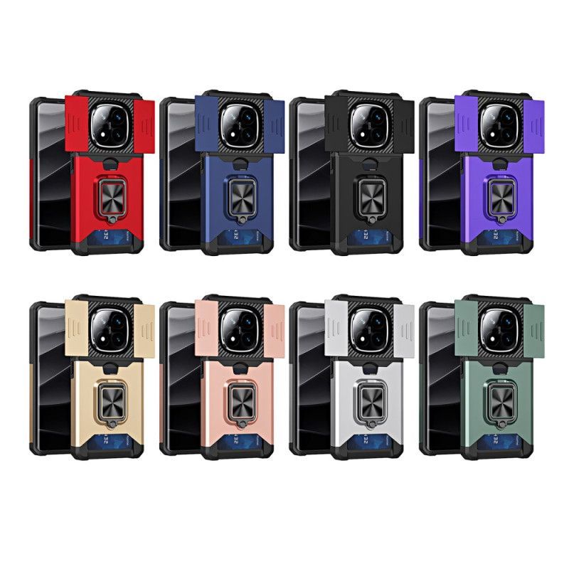 Coque Xiaomi Redmi Note 14 Pro 4G Protection d'Objectif et Porte-Carte