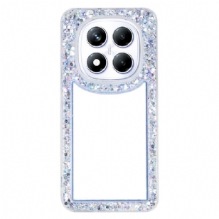 Coque Xiaomi Redmi Note 14 Pro 4G Transparente Rebord Paillettes