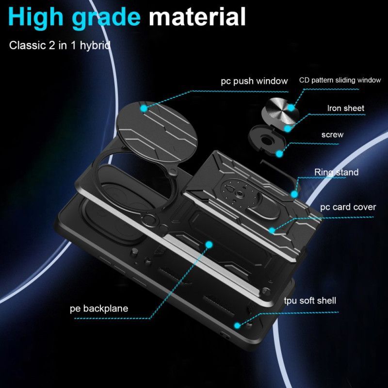 Coque Xiaomi Redmi Note 14 Pro 4G Ultra Résistante avec Support et Protecteur Objectif