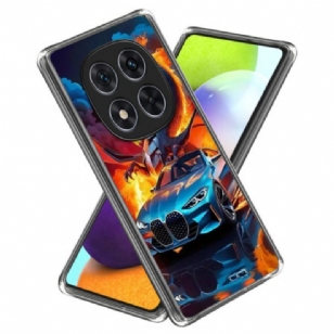 Coque Xiaomi Redmi Note 14 Pro 4G Voiture de Sport et Dragon
