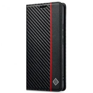 Flip Cover Xiaomi Redmi Note 14 Pro 4G Texture Fibre Carbone