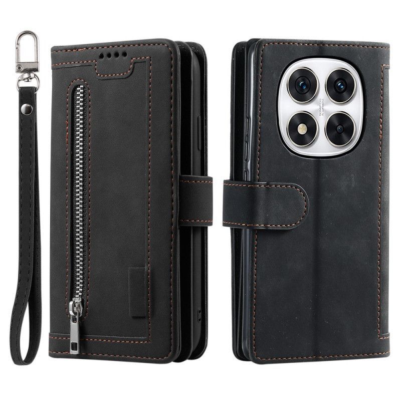 Housse Xiaomi Redmi Note 14 Pro 4G 9 Porte-Cartes à Lanière