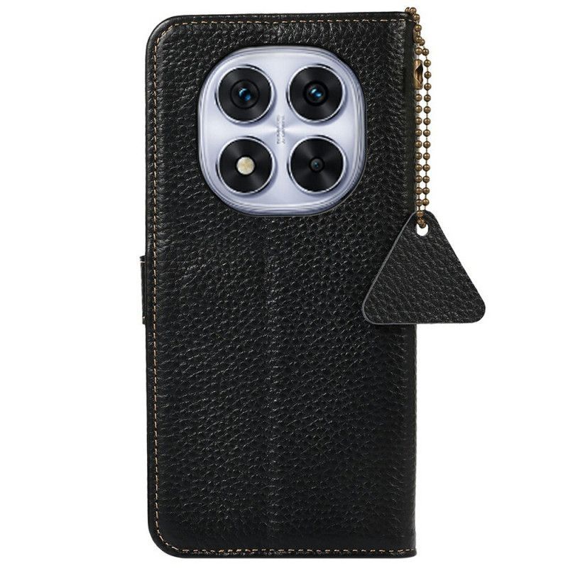 Housse Xiaomi Redmi Note 14 Pro 4G Blocage RFID en Cuir Véritable