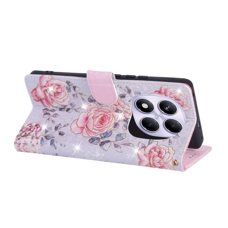 Housse Xiaomi Redmi Note 14 Pro 4G Blocage RFID Fleurettes