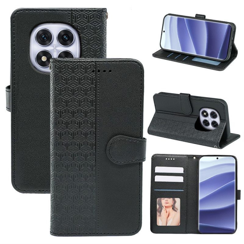 Housse Xiaomi Redmi Note 14 Pro 4G Frise Cubes et Lanière