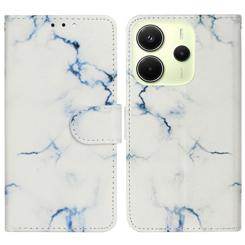 Housse Xiaomi Redmi Note 14 Pro 4G Motif Marbre Blanc