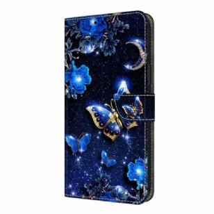 Housse Xiaomi Redmi Note 14 Pro 4G Papillons Brillants