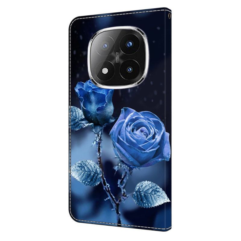 Housse Xiaomi Redmi Note 14 Pro 4G Roses Bleues