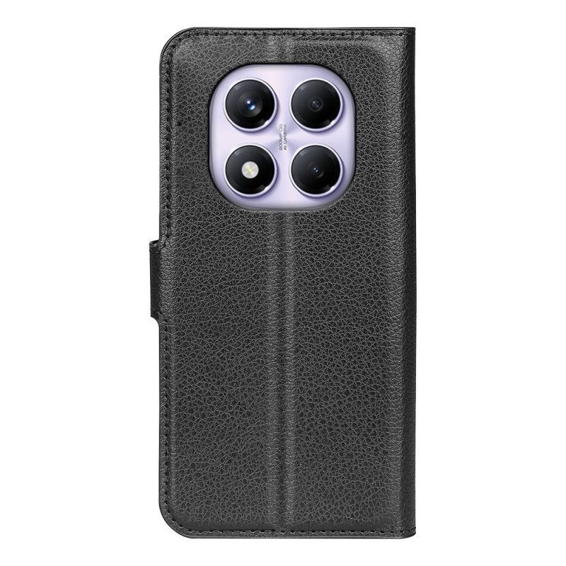 Housse Xiaomi Redmi Note 14 Pro 4G Simili Cuir Litchi Classique