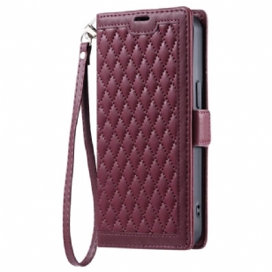 Housse Xiaomi Redmi Note 14 Pro Matelassée avec Lanière